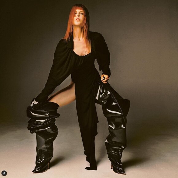 Y/Project | Shoes | Yproject Tubular Scrunch Boots Patent Leather